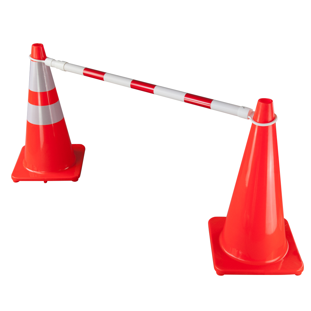 Red/White Color Single Side Extendable Traffic Cone Bar
