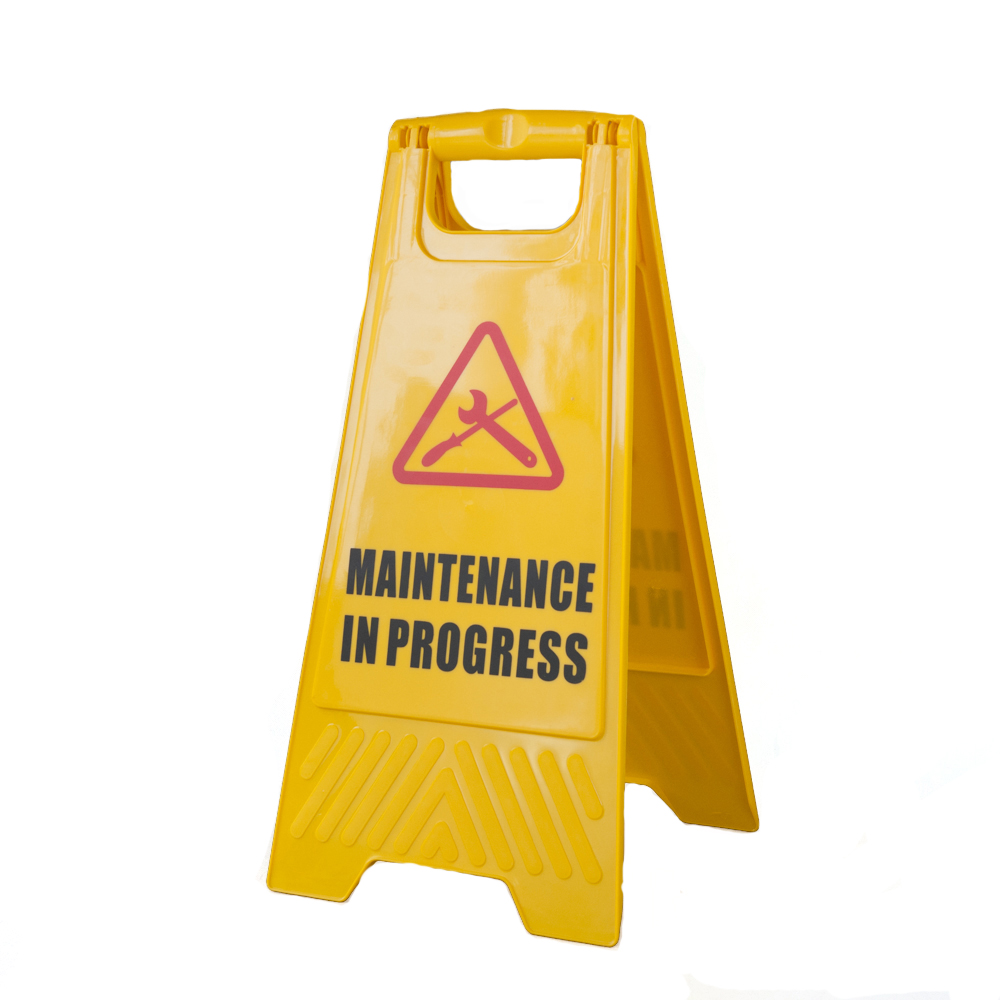 Caution Board For Maintenance In Progress