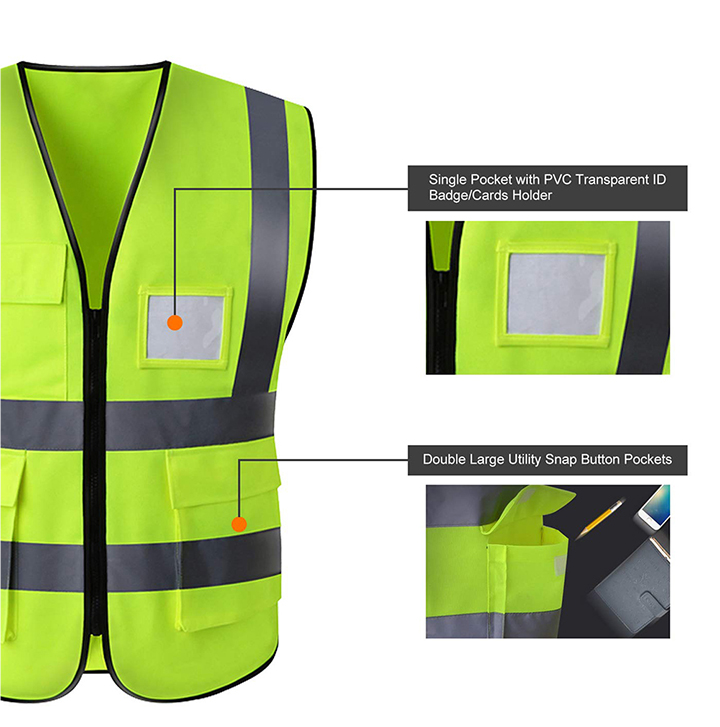PVC Pocket Reflective Safety Vest SV005