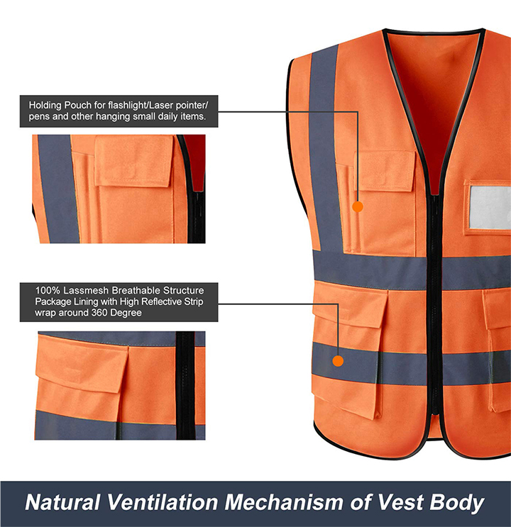 PVC Pocket Reflective Safety Vest SV005