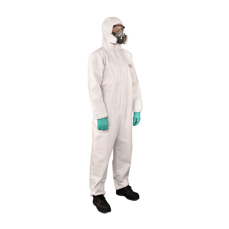 Disposable White Microporous Coveralls With Zipper DC-SF