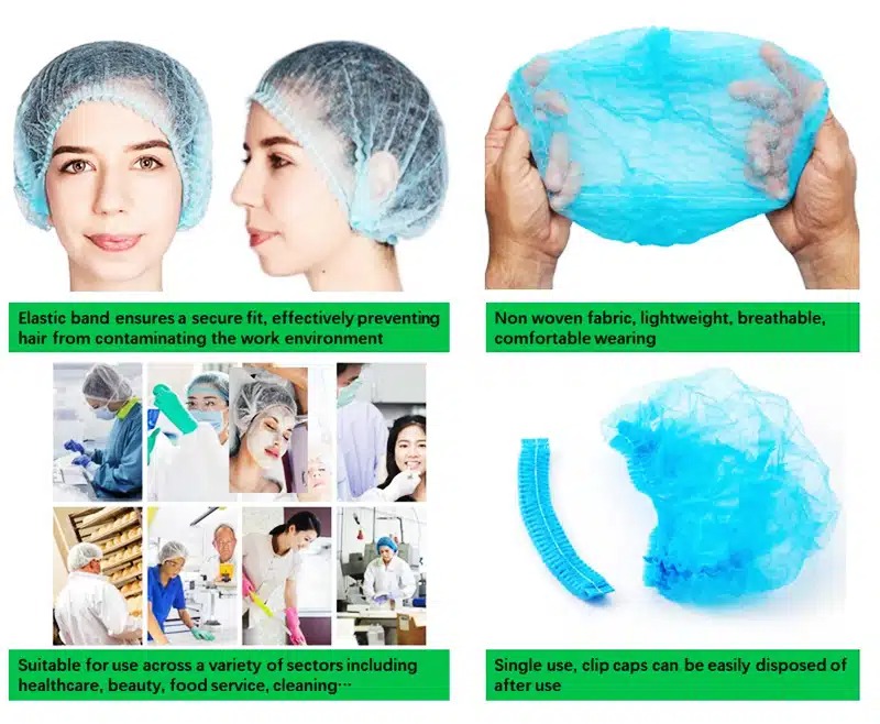 Disposable non woven clip cap
