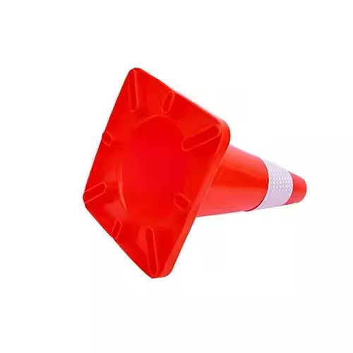 18'' Traffic Safety Cones with Reflective Collars Durable PVC orange Construction Road Cones 