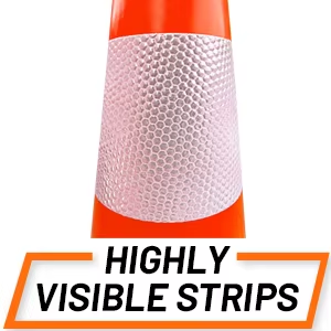 28'' Traffic Safety Cones Road Cones Fluorescent Orange with Reflectivebands for Construction
