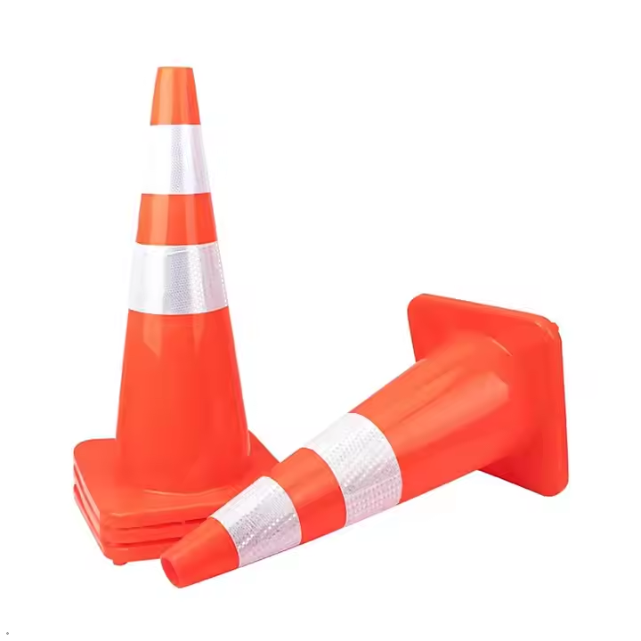 28'' Traffic Safety Cones Road Cones Fluorescent Orange with Reflectivebands for Construction