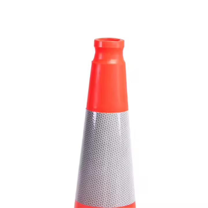 36'' Height PVC Traffic Road Cone Fluorescent Orange Cone with Black Base