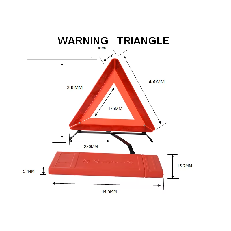 High Visible Roadside Safety Reflective Warning Triangle for Car Emergency