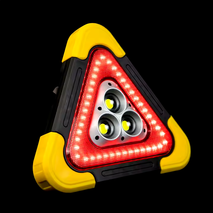 Emergency Triangular Roadside Warning Light 3 COB LED