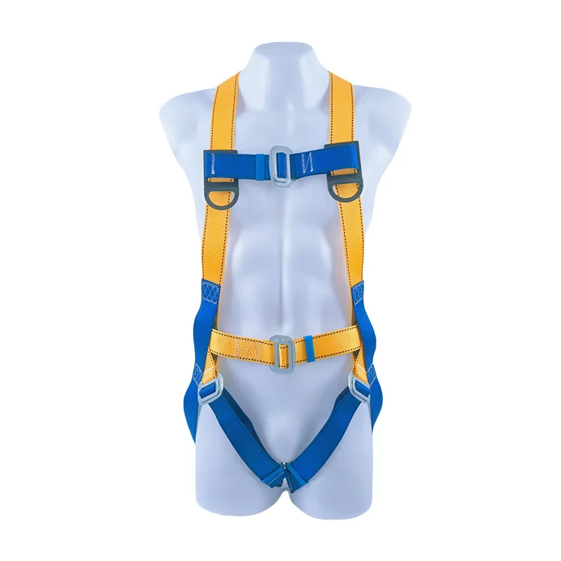 Polyester Five-Point Blue Yellow Full-Body Harness SLE-SHBD014
