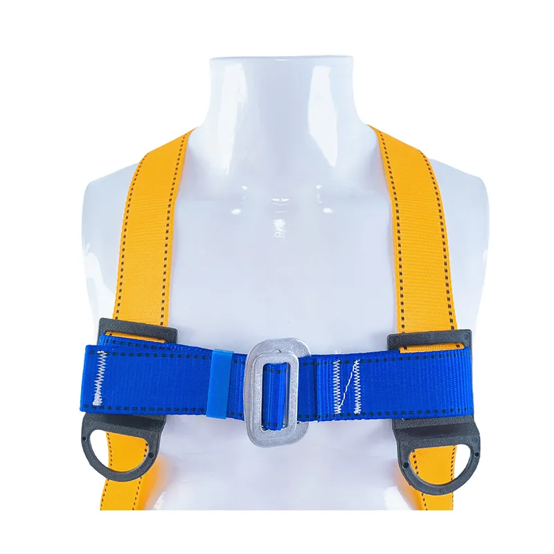 Polyester Five-Point Blue Yellow Full-Body Harness SLE-SHBD014