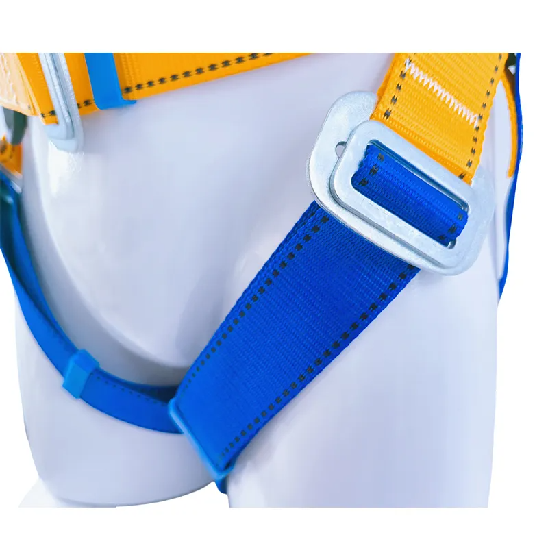 Polyester Five-Point Blue Yellow Full-Body Harness SLE-SHBD014