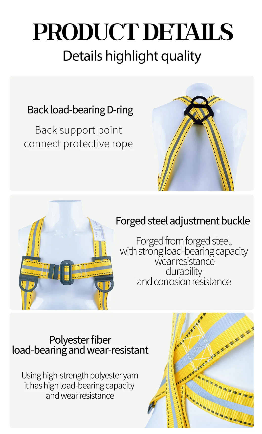 High Altitude Protective Safety Harness Safety Belt SLE-SHBD004