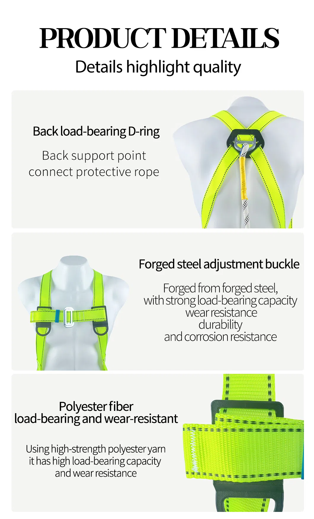 Polyester Fall Protection Harness for Fall Protection SLE-SHBD011 Polyester Fall Protection Harness for Fall Protection SLE-SHBD011