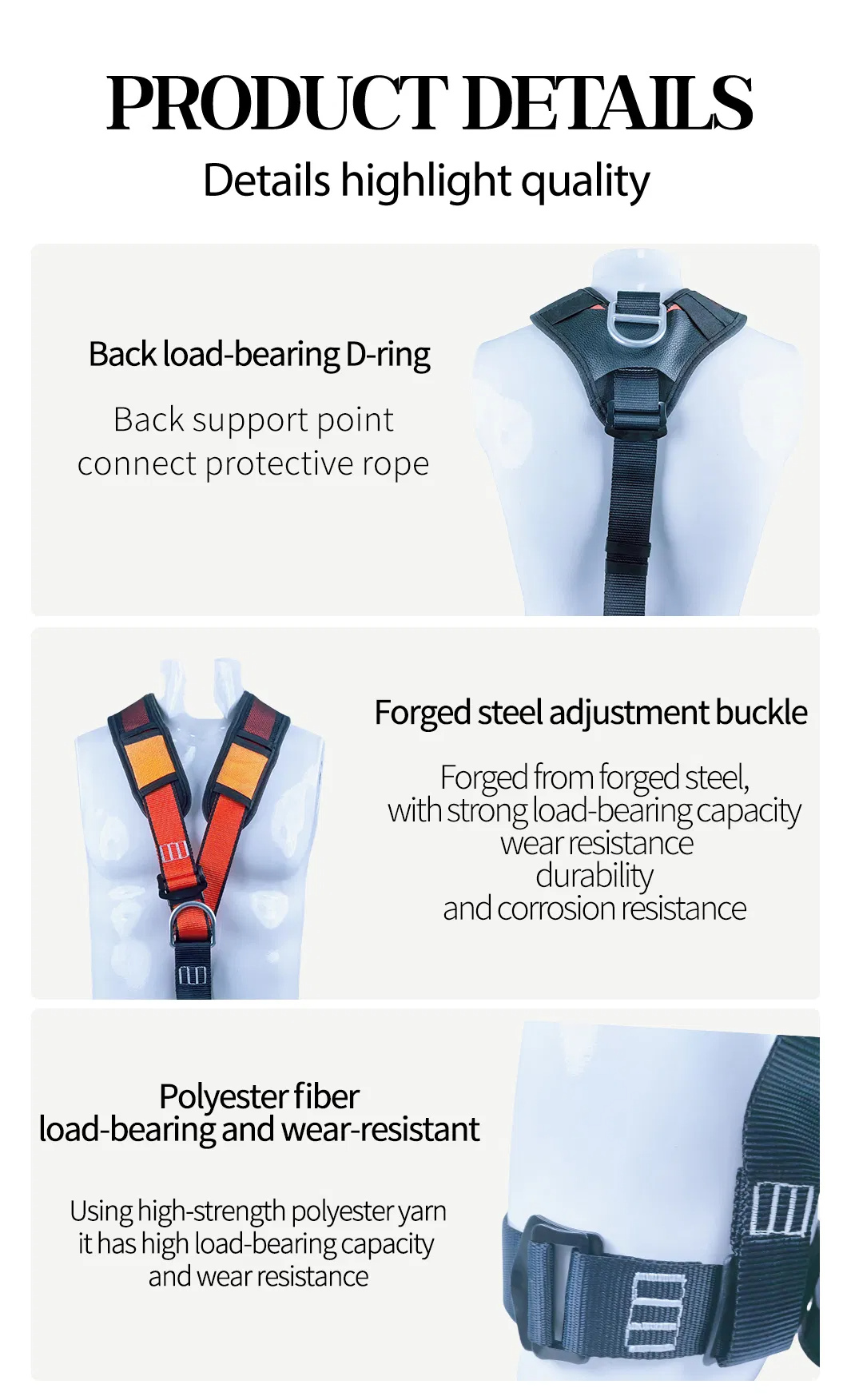 Fall Protection Equipment Safety Harness for Work at Height SLE-SHBD003