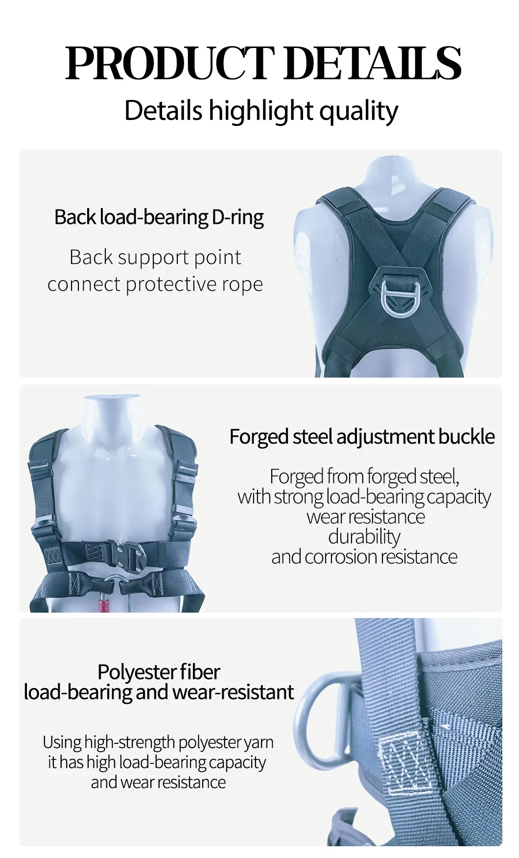 5-Point Full Body Safety Harness with Safety Belt SLE-SHBD015