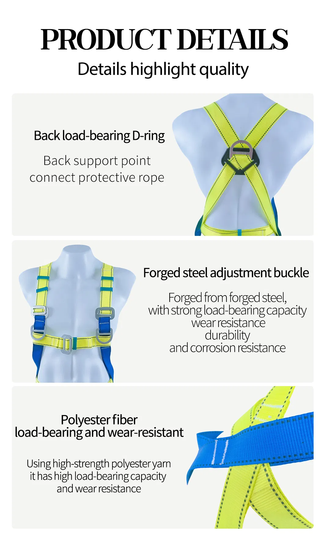 Full Body Safety Belt Anti-Falling Protection Safety Harness SLE-SHBD010