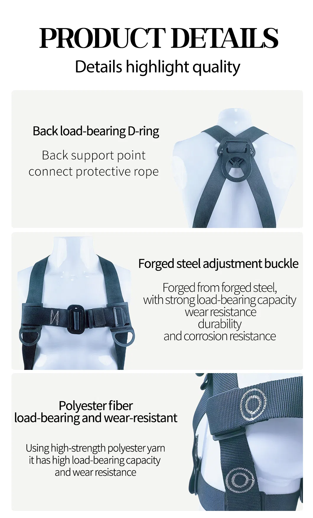 Safety Harness for High-Altitude in Work Site SLE-SHBD016