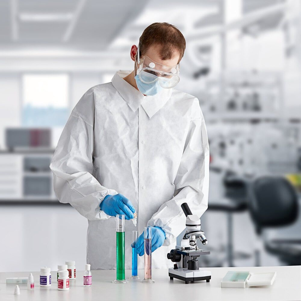 Different protection levels for white disposable coveralls