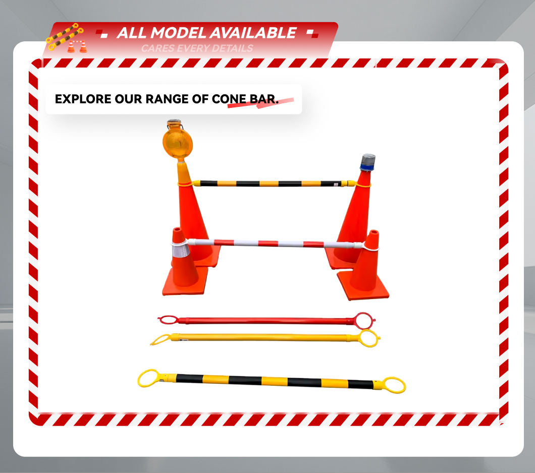 Traffic cone bar from Sloan Safety Traffic cone bar from Sloan Safety
