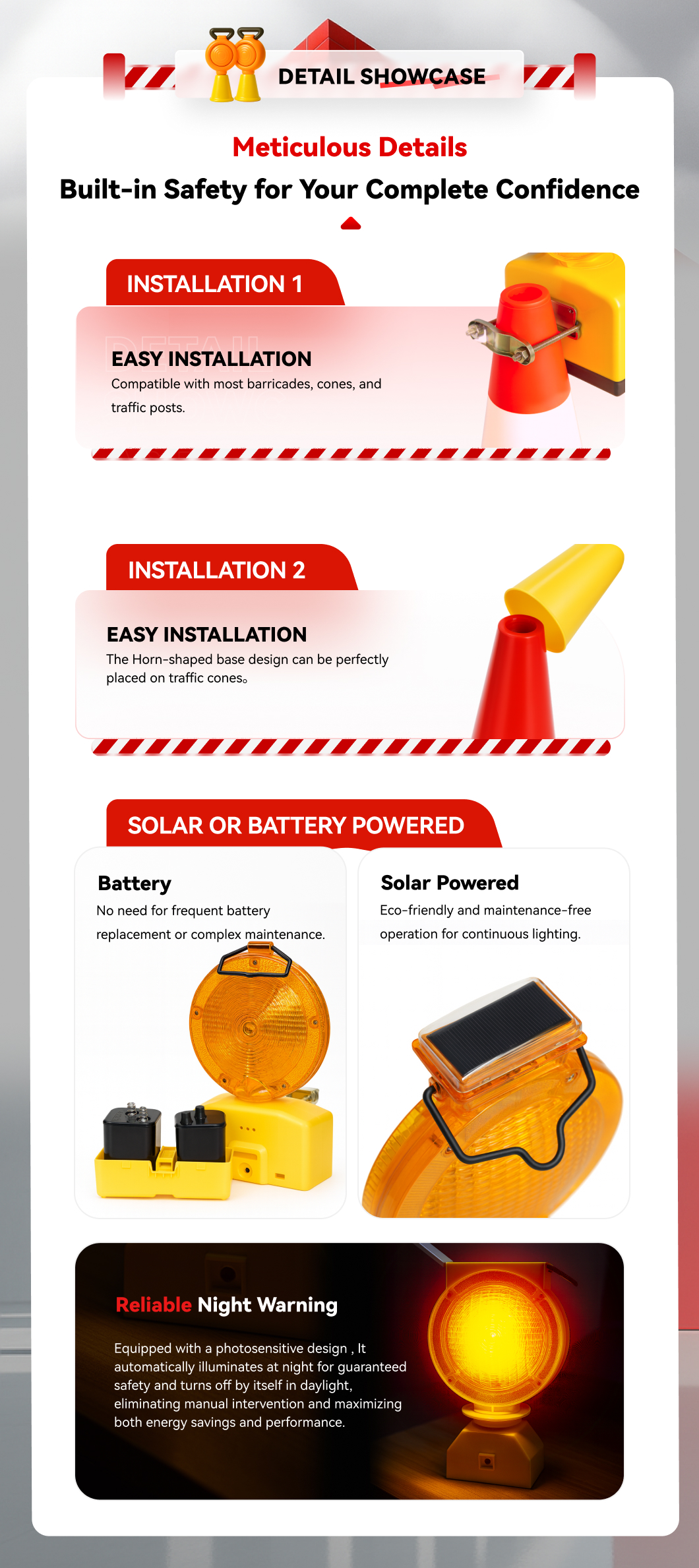 Solar Warning Light from Sloan SLE-BL002 Solar Warning Light from Sloan SLE-BL002