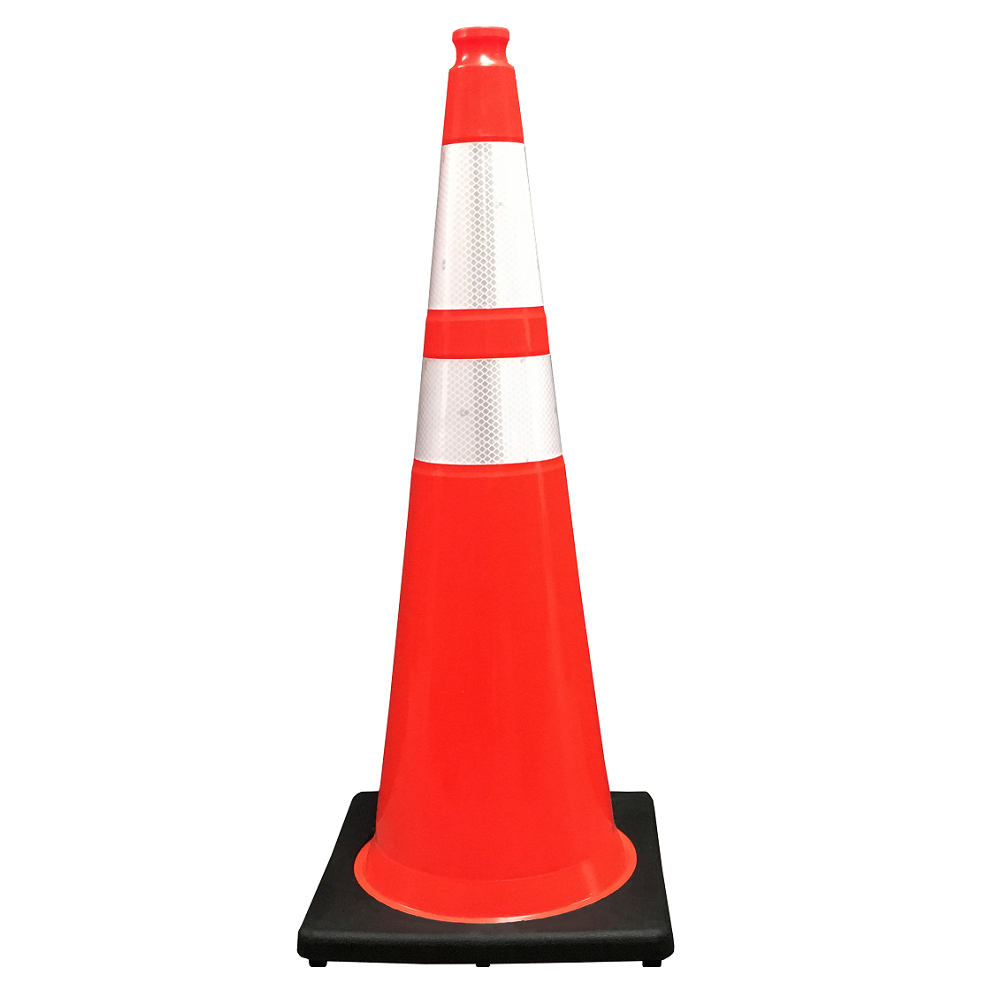 36-Inch American Style Traffic Cone with Heavy Black Base