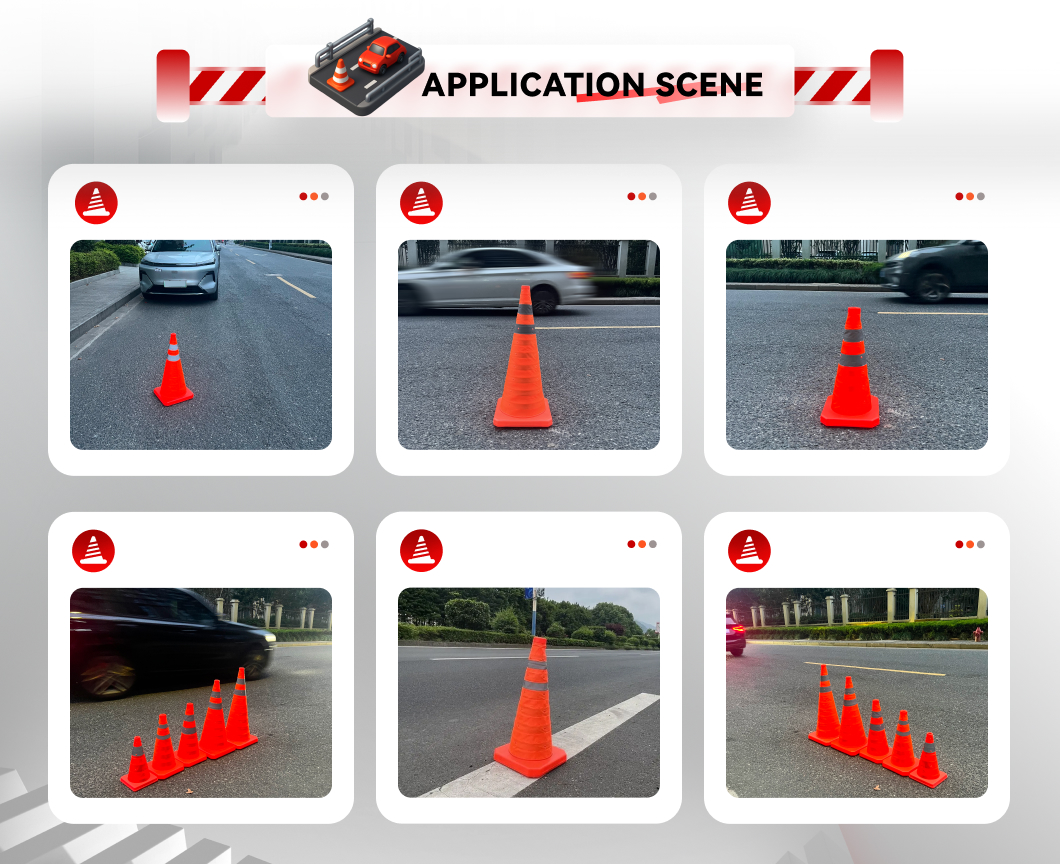 Collapsible Traffic Cone with Reflective Bands Collapsible Traffic Cone with Reflective Bands