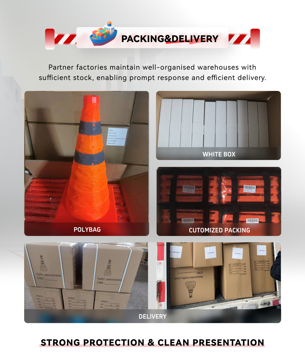 18'' Folding Traffic Cones